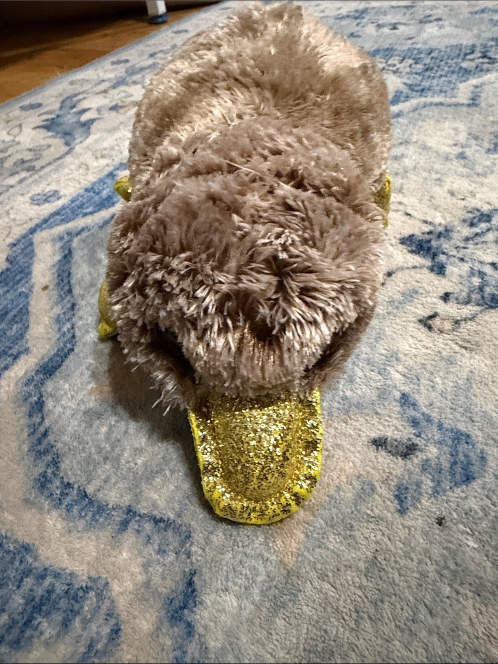 Ty Plush Toy in Brown and Gold Glitter